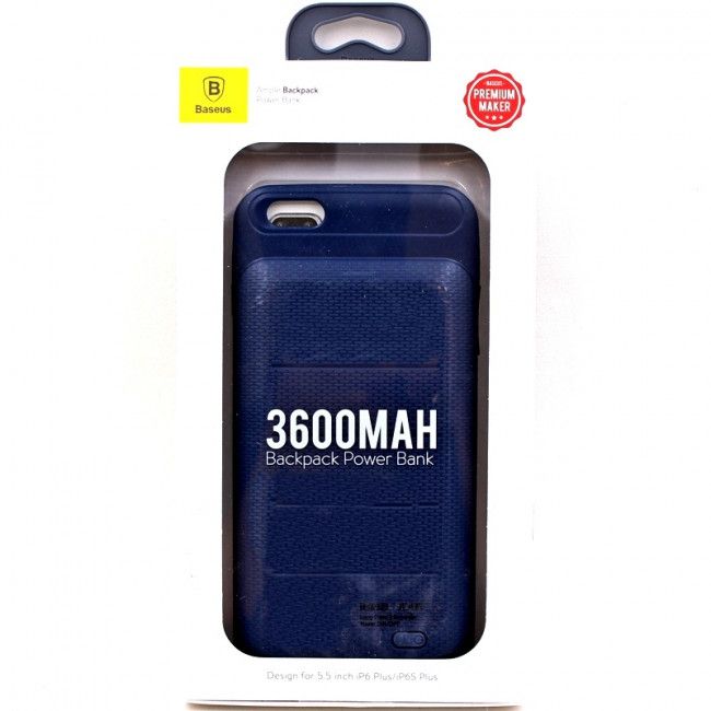 Capa Carregadora Ample Backpack Baseus para IPhone 6 Plus - 3600mAh - Azul Marinho