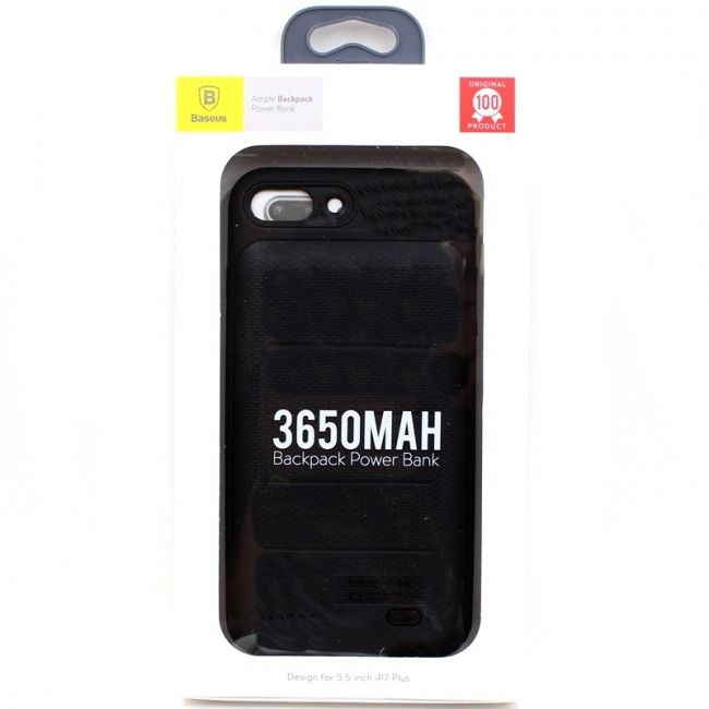 Scrutinize Bully fluid Capa Carregadora Ample Backpack Baseus para IPhone 7 Plus - 3650mAh - Preto  | CB Acessórios