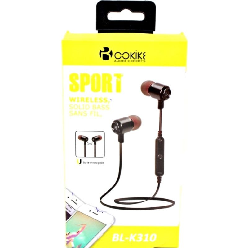 Fone de Ouvido Bluetooth Cokike BL-K310 Sport - Branco e Azul