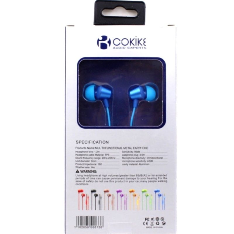 Fone de Ouvido Cokike X-12 - Azul
