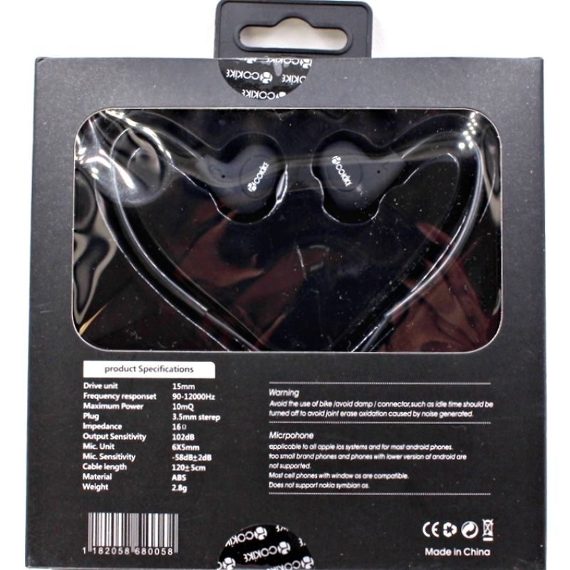 Fone de Ouvido Sport Cokike K5 - Preto