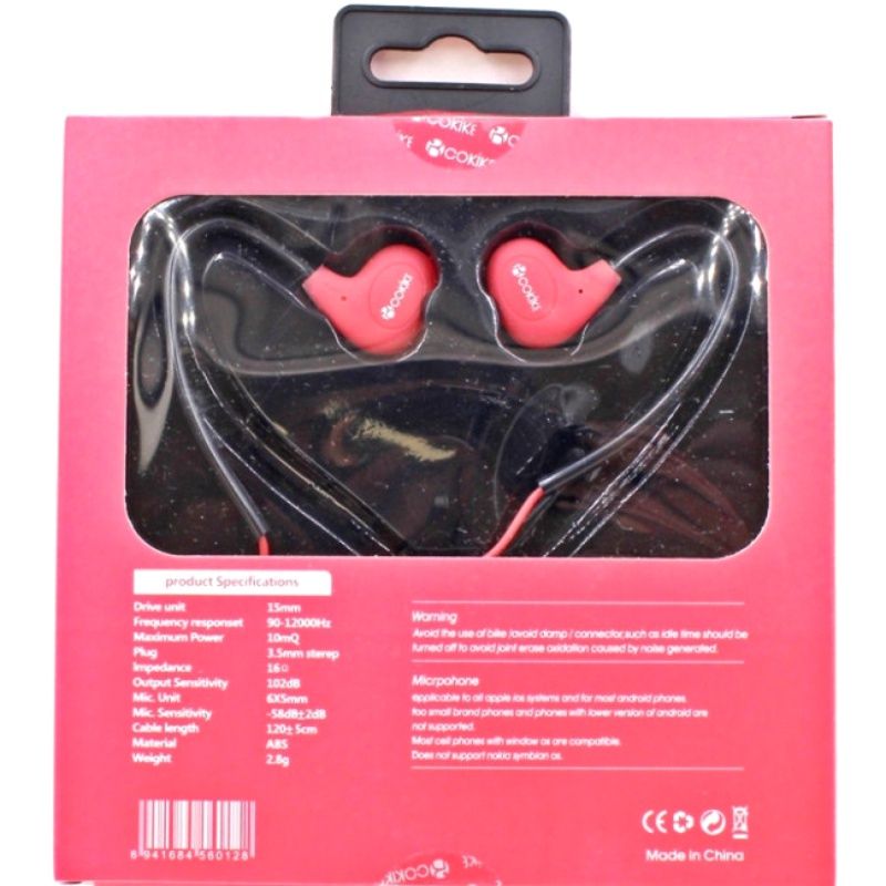 Fone de Ouvido Sport Cokike K5 - Vermelho
