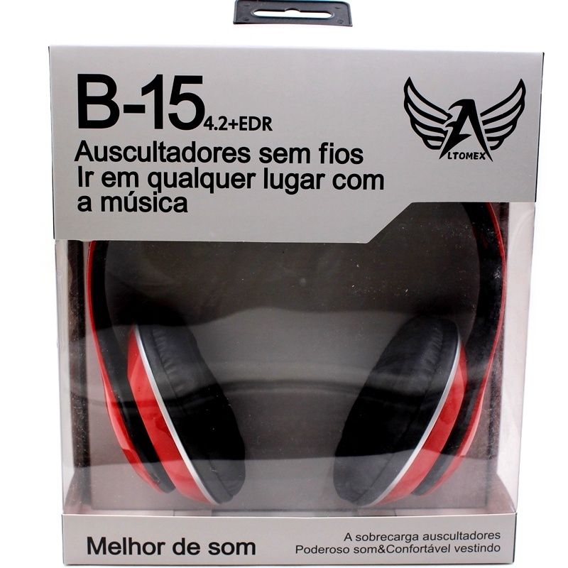 Fone de Ouvido Bluetooth Altomex B-15 - Vermelho