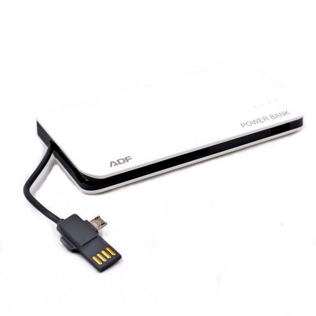 Bateria Extra Portátil Universal Power Bank ADF PBQ-08 - 8000mAh - Branco