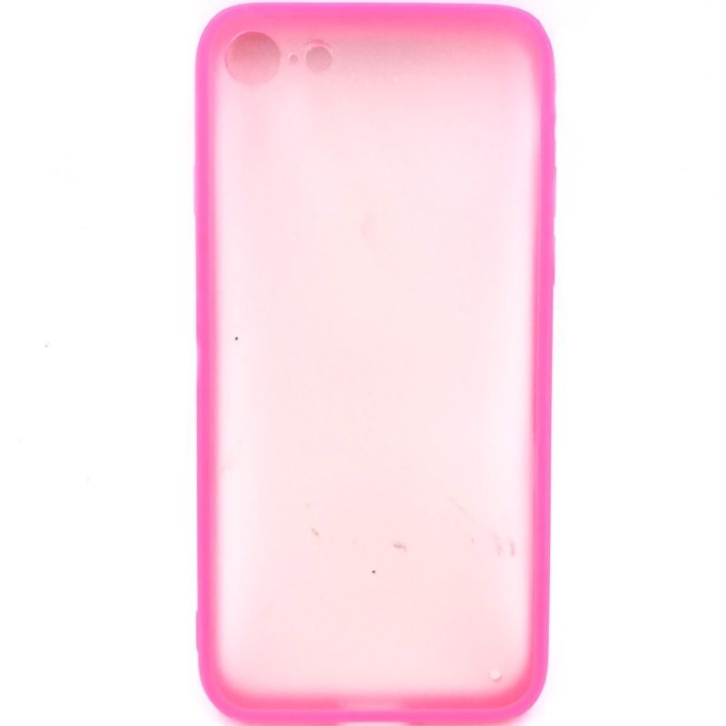 Capa Acrílica Fosca - Transparente Borda Pink