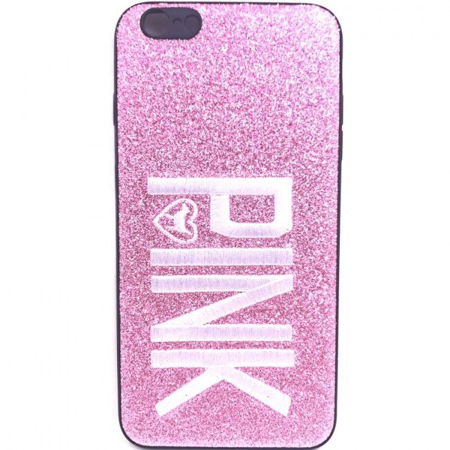 Capa Glitter Desenhos Bordado - PINK para IPhone 6/6S Plus