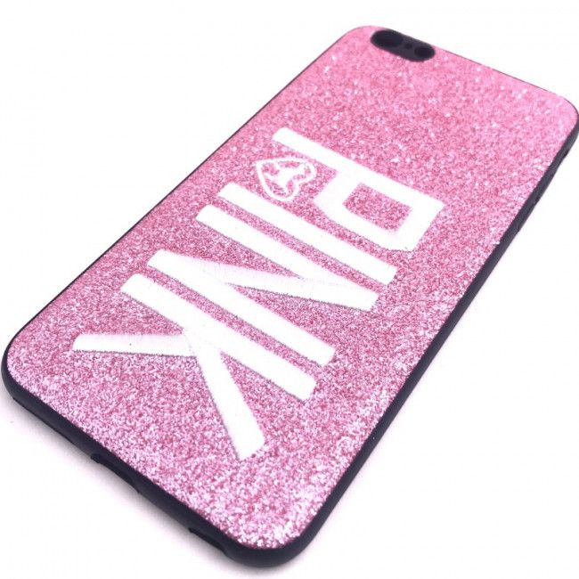 Capa Glitter Desenhos Bordado - PINK para IPhone 6/6S Plus