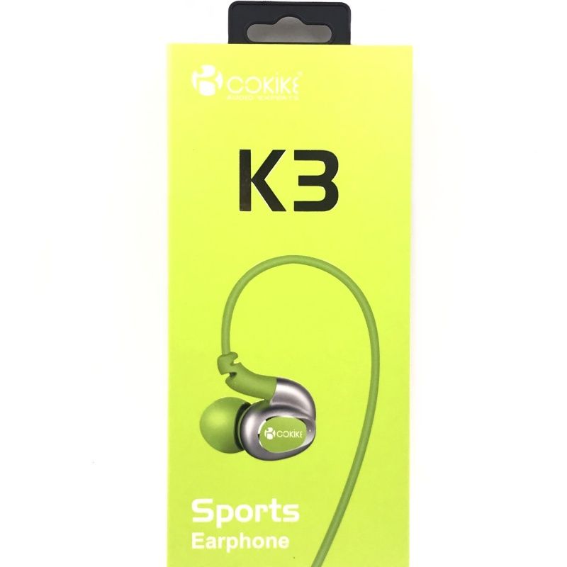 Fone de Ouvido Cokike K3 Sports Earphone - Verde