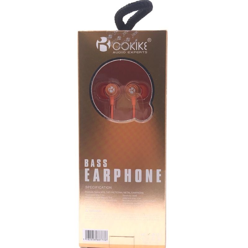Fone de Ouvido Cokike Tipo Mola M1 Bass Earphone - Coral