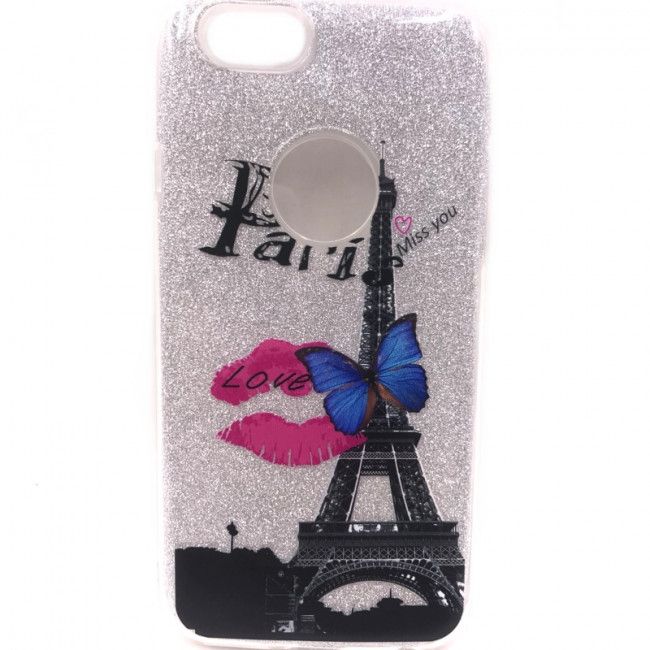 Capa Duplo Glitter - Torre Eiffel Kiss