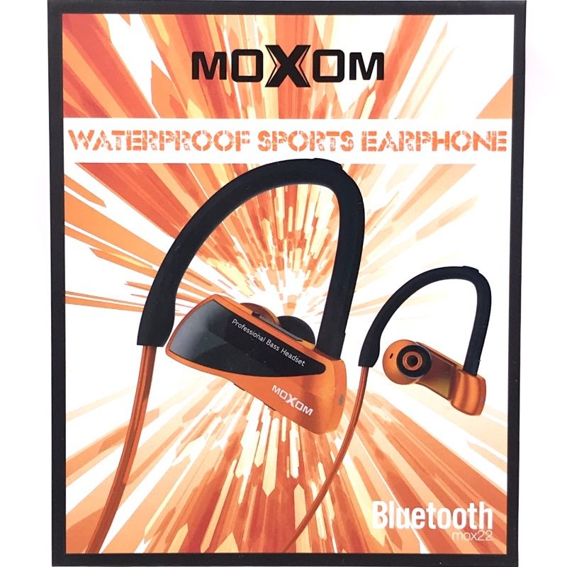 Fone de Ouvido Bluetooth Moxom mox22 Sport - Laranja