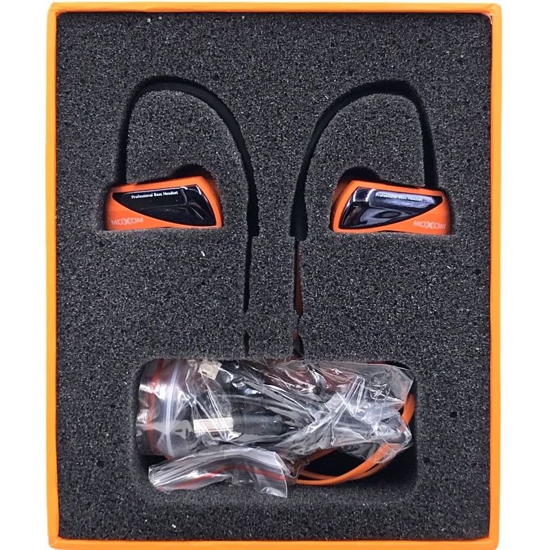 Fone de Ouvido Bluetooth Moxom mox22 Sport - Laranja