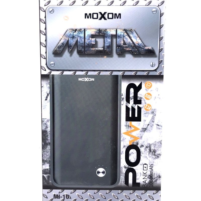 Bateria Extra Portátil Universal Power Bank Moxom MI-10 Dual Usb - 10000mAh - Preto