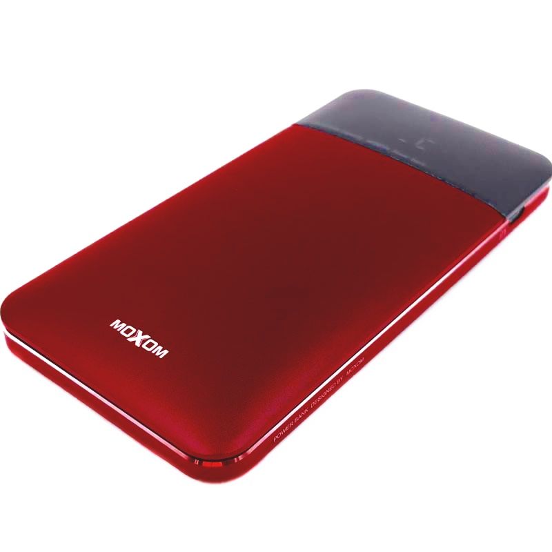 Bateria Extra Portátil Universal Power Bank Moxom MI-9 Dual Usb - 10000mAh - Vermelho