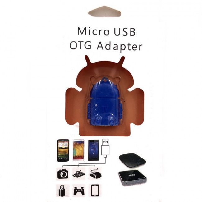 Conector OTG Android para Usb V8 - Azul Marinho