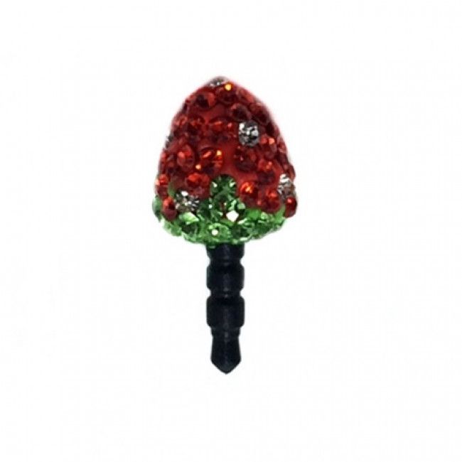 Plug para Celular Morango Strass