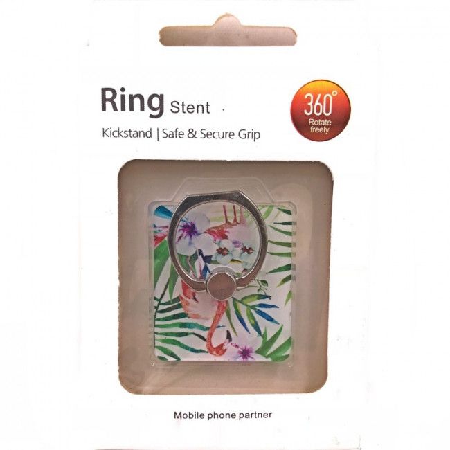 Suporte Pop Socket Metálico - Flamingo Flores