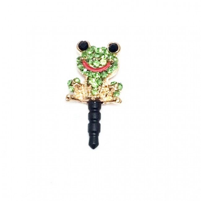 Plug para Celular Sapinho Strass - Verde
