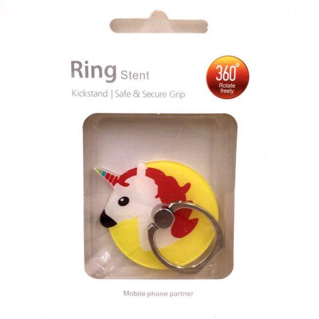 Suporte Pop Socket Metálico - Unicórnio Vermelho
