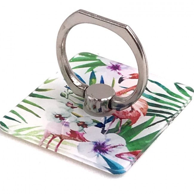 Suporte Pop Socket Metálico - Flamingo Flores