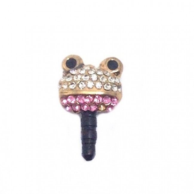 Plug para Celular Sapo Strass - Rosa