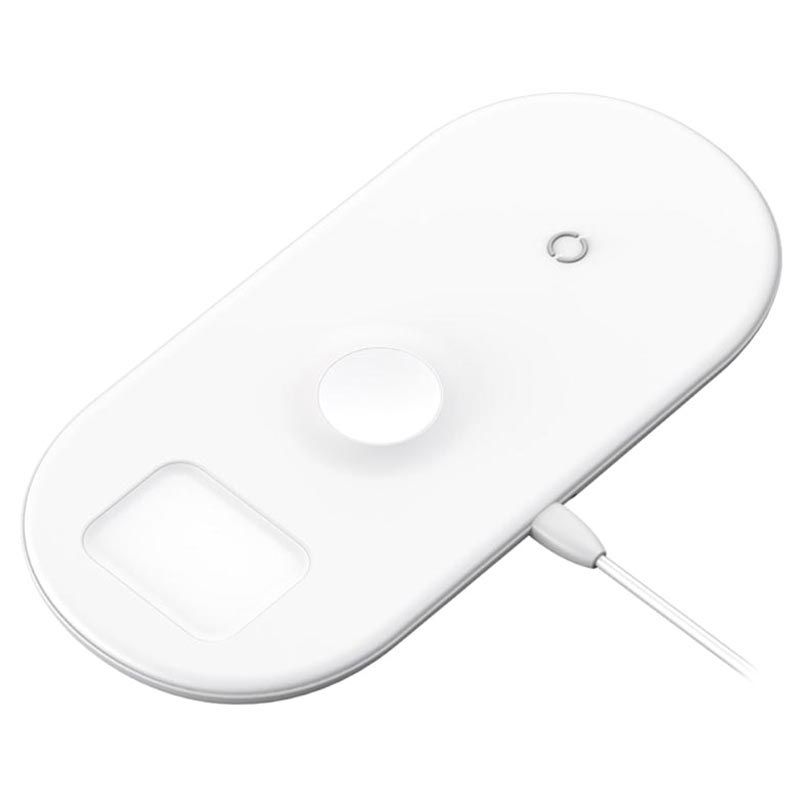 Base Carregadora 3 em 1 Usb Baseus BS-IW04 - Branco