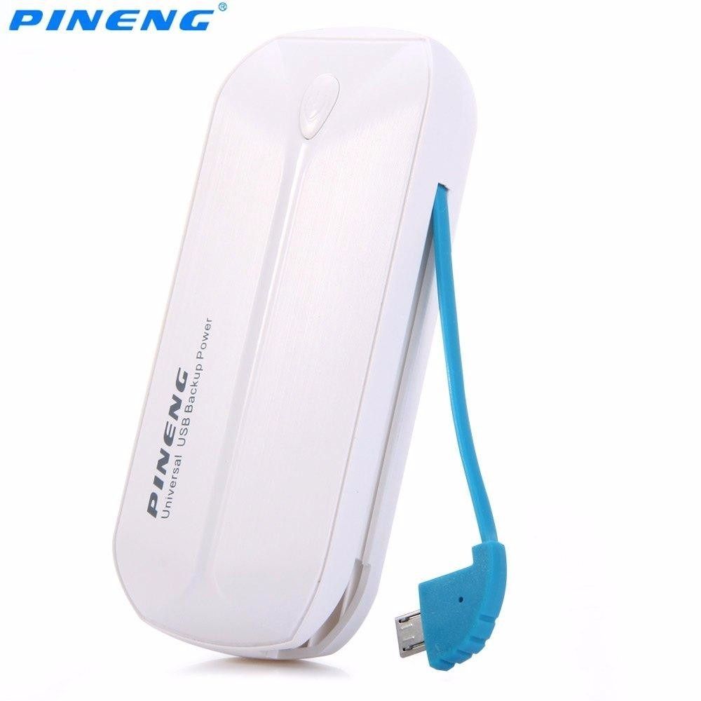 Bateria Extra Portátil Universal Power Bank Pineng Usb - PN-915 - 5000mAh - Branco