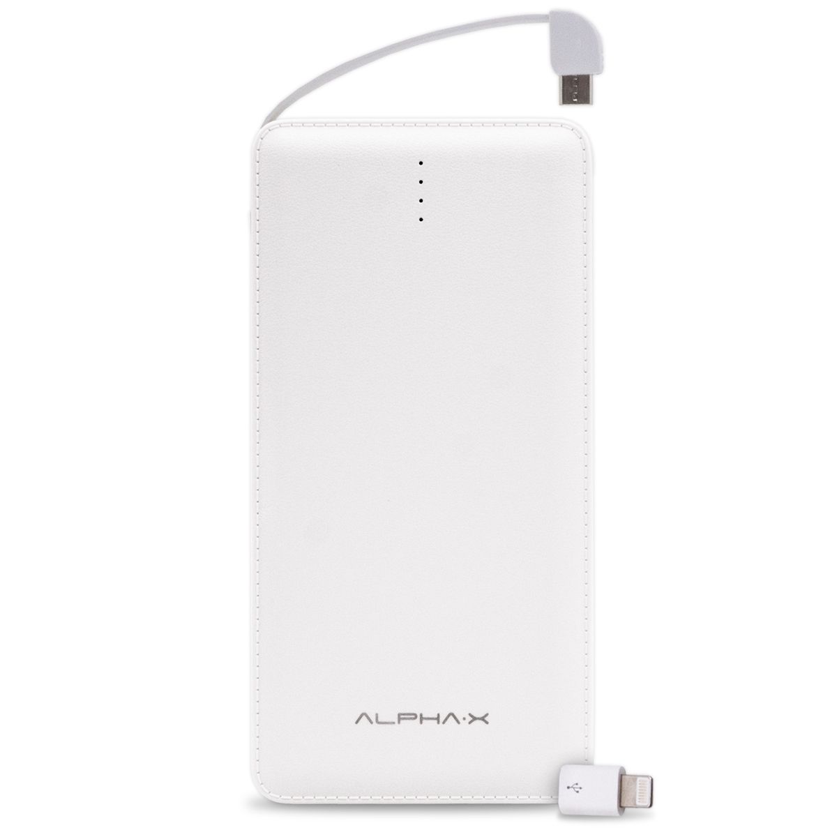 Bateria Extra Portátil Universal Power Bank HRebos Alpha.X E13 Usb - 13000mAh - Branco
