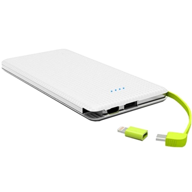 Bateria Extra Portátil Universal Power Bank Slim Pineng Usb - PN951 - 10000mAh - Branco