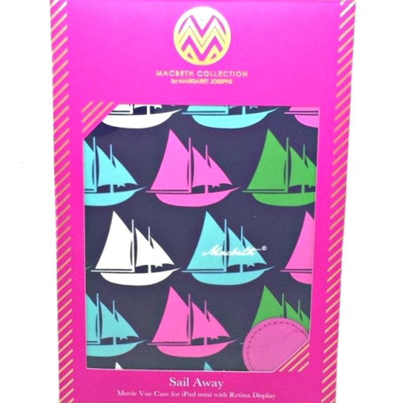 Capa Livro MacBeth Sail Away Barquinhos Coloridos para IPad Mini 