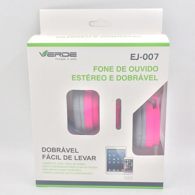 Fone de Ouvido VERDE A-872 - Pink