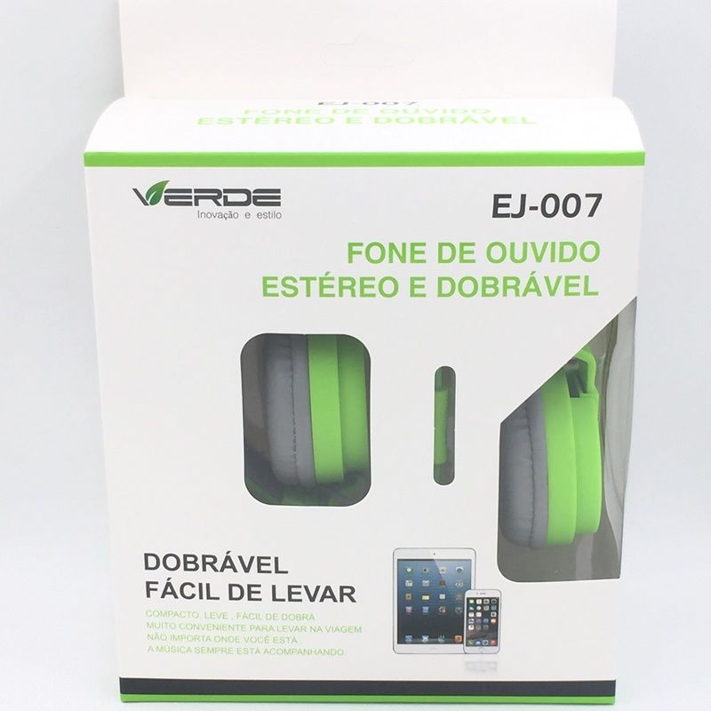 Fone de Ouvido VERDE A-872 - Verde