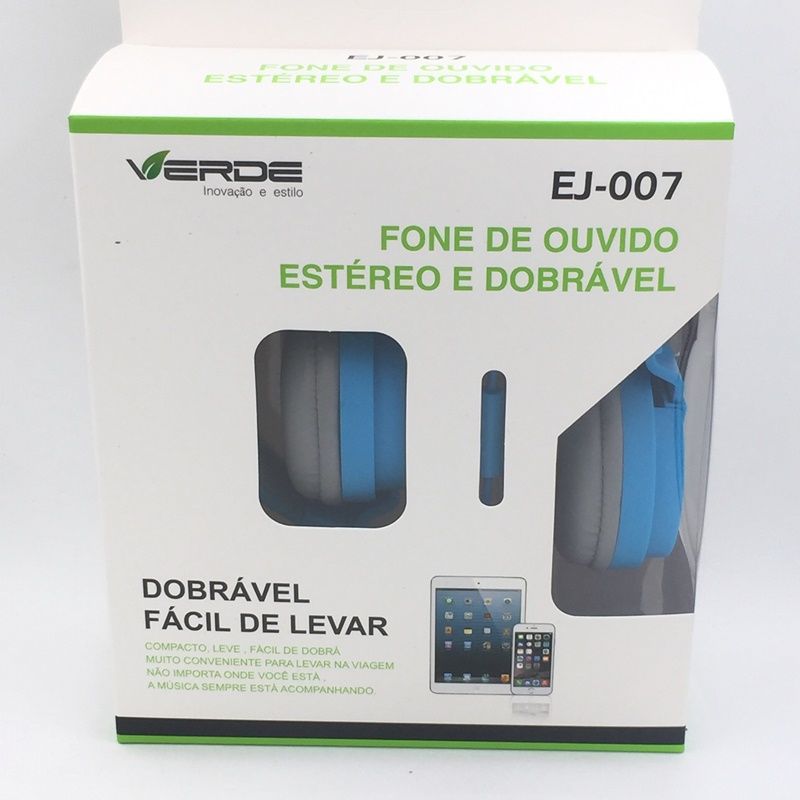 Fone de Ouvido VERDE A-872 - Azul