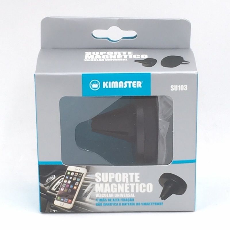 Suporte Universal Veicular Magnético Kimaster - SU103 - Preto