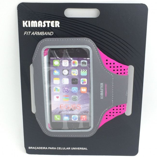 Braçadeira Sport Kimaster Ventilada *Universal* - Pink