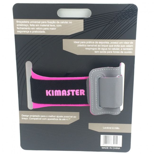 Braçadeira Sport Kimaster Ventilada *Universal* - Pink