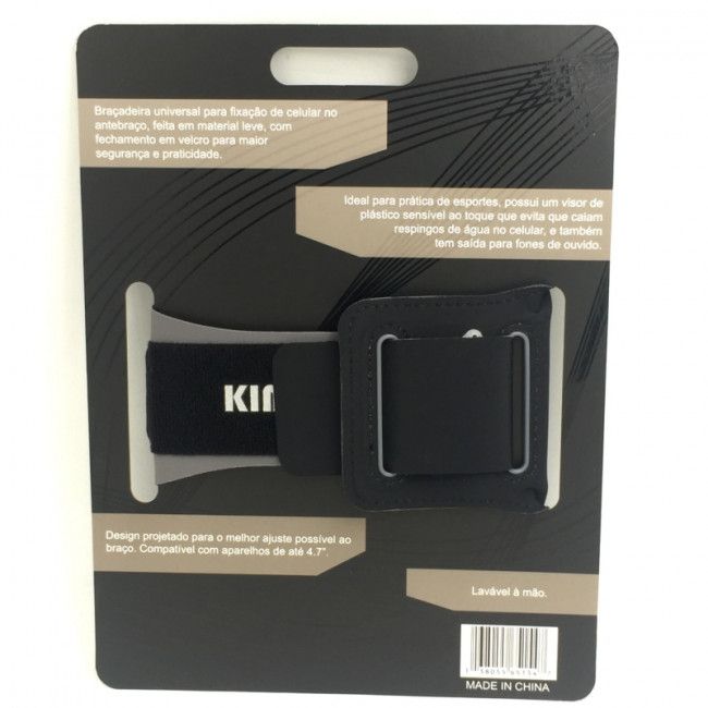 Braçadeira Sport Kimaster Ventilada *Universal* - Preto