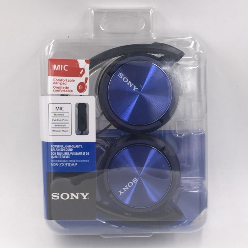 Fone de Ouvido Sony MDR-ZX310AP - Azul