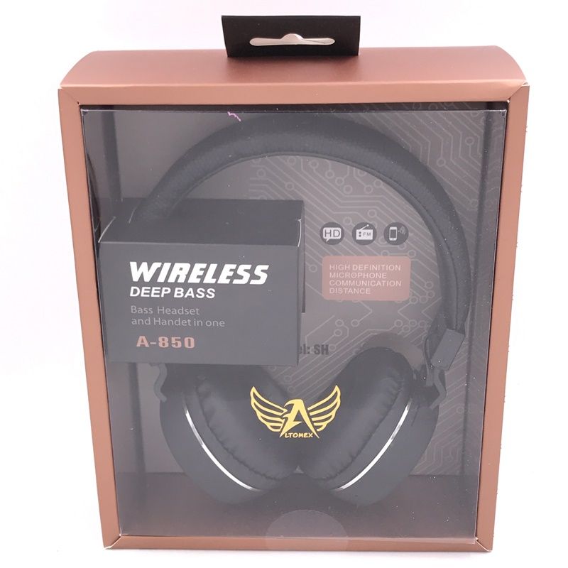 Fone de Ouvido Bluetooth Altomex A-850 - Preto com Prata