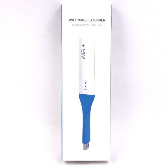 Repetidor de Sinal Wi Fi Usb sem Fio Branco e Azul CB Acess rios