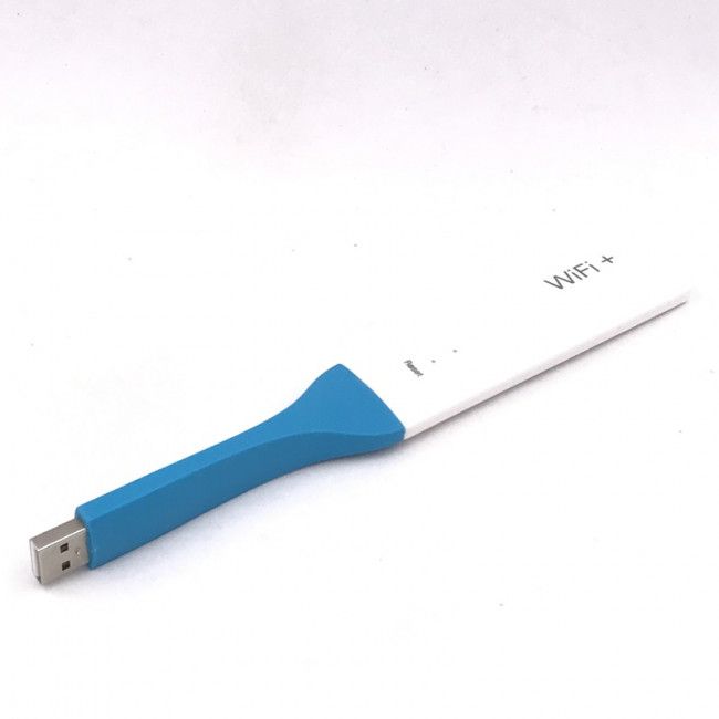 Repetidor de Sinal Wi Fi Usb sem Fio Branco e Azul