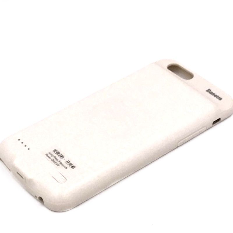 Capa Carregadora Baseus Pixels para IPhone 6/6S - 2500mAh - Off White