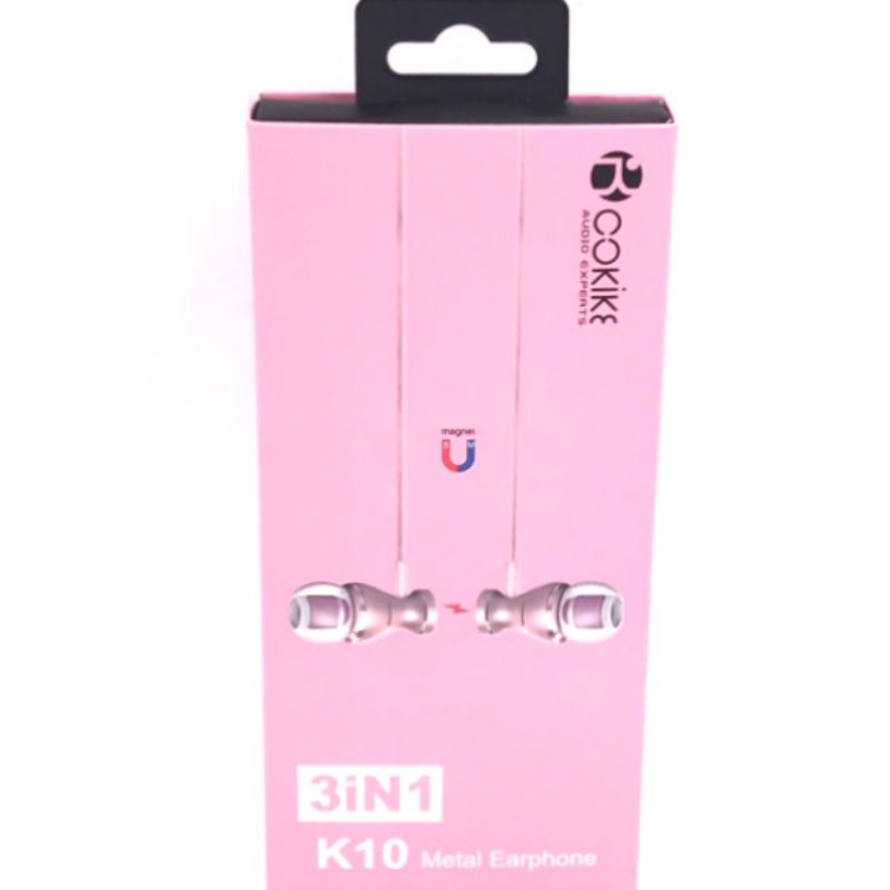 Fone de Ouvido Cokike K10 - Rosa