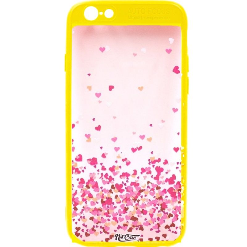 Capa Netcase Auto Focus Corações Outono para IPhone 6/6S - Amarelo