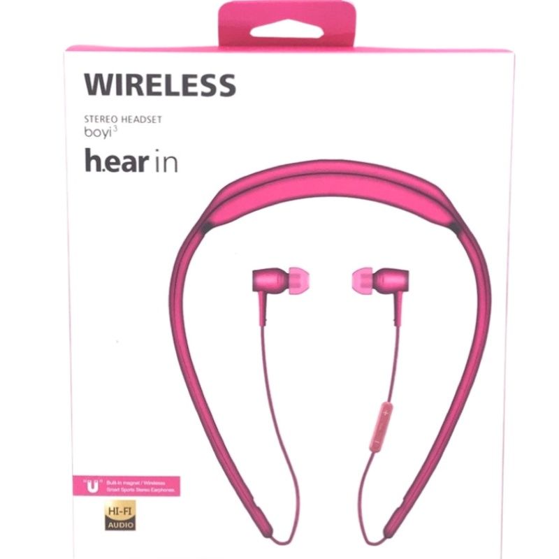 Fone de Ouvido Wireless Stereo Headset H-ear in Boyi³ - Rosa
