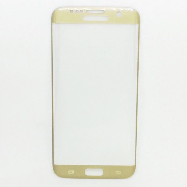 Película de Vidro Temperado Color para Samsung Galaxy S7 Edge - Dourado