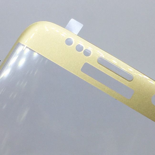 Película de Vidro Temperado Color para Samsung Galaxy S7 Edge - Dourado
