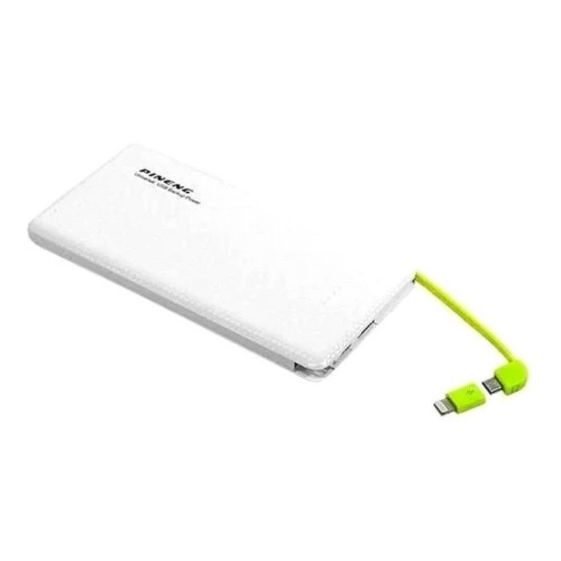 Bateria Extra Portátil Universal Power Bank Pineng Usb - PN952 - 5000mAh - Branco