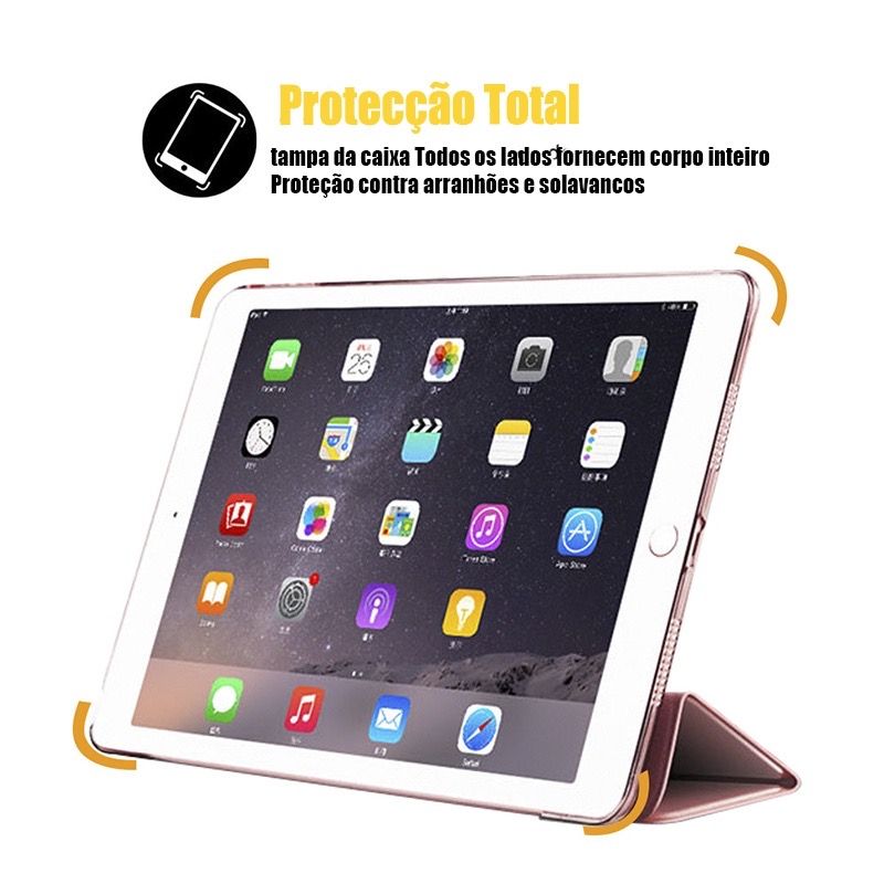 Capa Smart Cover com Fundo Transparente para IPad Mini - Preto