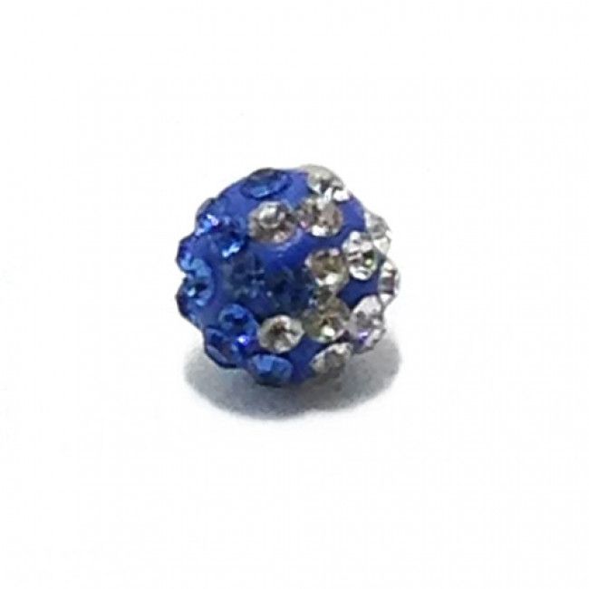 Plug para Celular Bolinha Strass - Azul e Branco